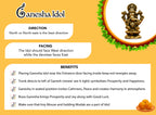 Brass Ganesha Idol (Size: 5.5 cm) for Pooja Room, Home Decor, Office Desk & Car Dashboard