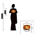 Iron Urli Bowl with Stand for Home Decor, Table Decor, Diwali Decoration & Gifting