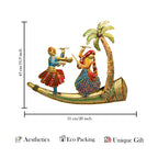 Metal Rajasthani Dancers Wall Decor for Living Room, Bedroom & Office Decoration