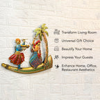 Metal Rajasthani Dancers Wall Decor for Living Room, Bedroom & Office Decoration