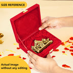 Brass Lakshmi Ganesha Saraswati Idol with Gift Box for Pooja, Housewarming & Wedding