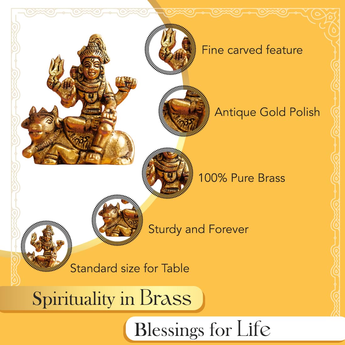 Ekhasa shiv ji murti - office desk ornament
